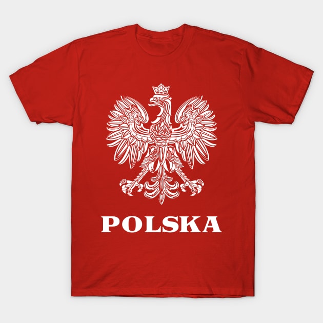 Vintage Style Poland/Polish Eagle Flag T-Shirt by DankFutura